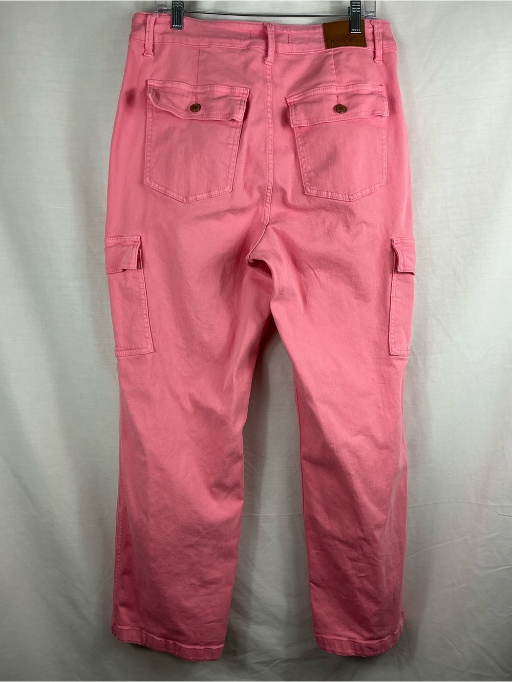 JUDY BLUE Los Angeles Pink High Waist Cargo Jeans - Picture 2 of 5